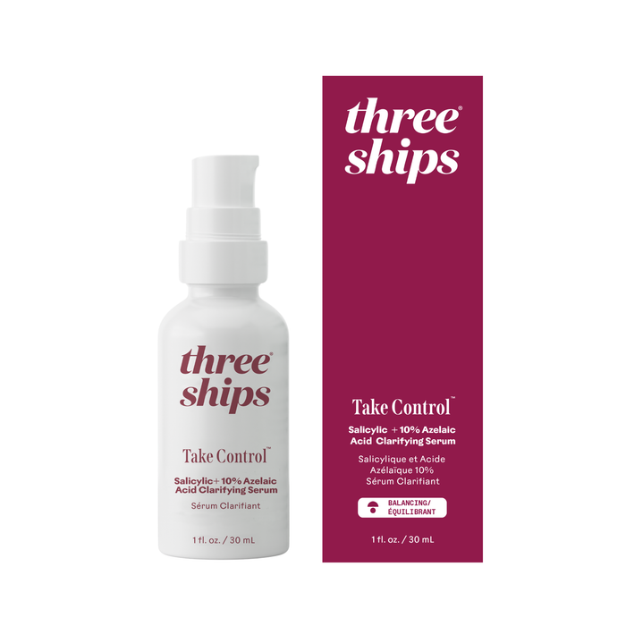 Three Ships-Take Control™ Salicylic + 10% Azelaic Acid Clarifying Serum-Skincare-990478500327_TakeControl_Salicylic_10_AzelaicAcidClarifyingSerum_1_Front-withBox-The Detox Market |