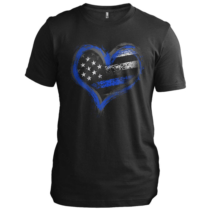 Thin Blue Line Heart