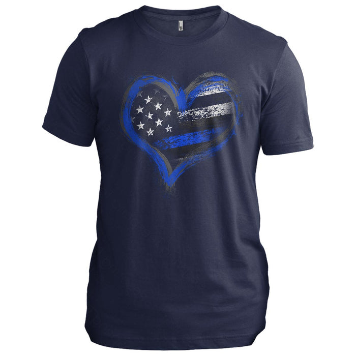 Thin Blue Line Heart