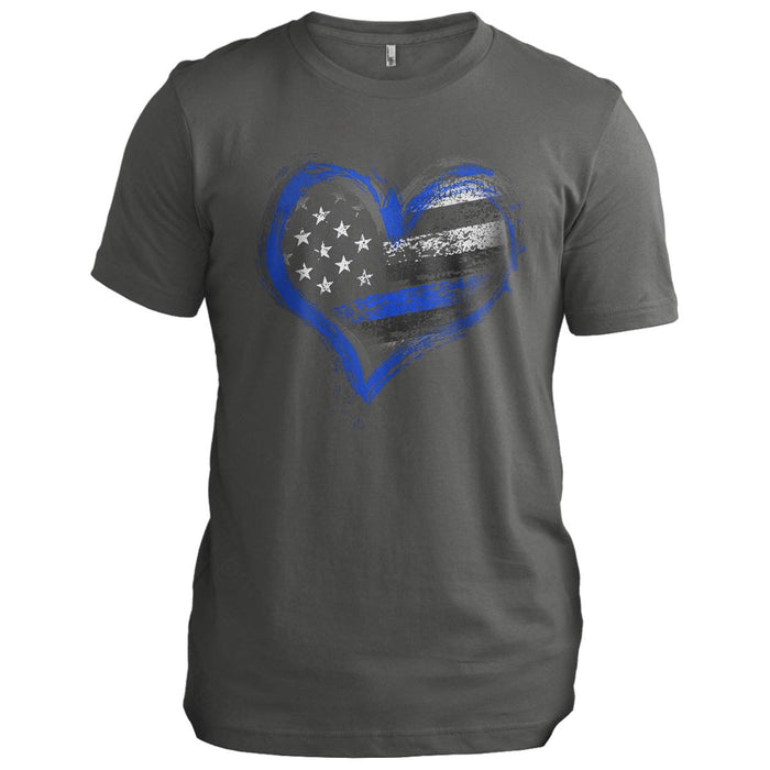 Thin Blue Line Heart