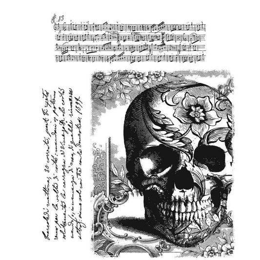 Tim Holtz - Cling Stamps 7"X8.5" - Gothic Tapestry. These red rubber stamps come mounted on cling foam so you can use them with any acrylic block (sold separately). Great for using with Tim's signature distressing techniques! Available at Embellish Away located in Bowmanville Ontario Canada.