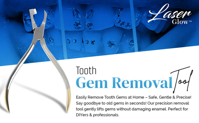 Stainless steel tooth gem removal tool close-up