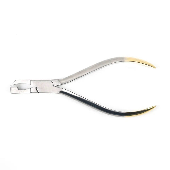 Stainless steel tooth gem removal pliers close-up