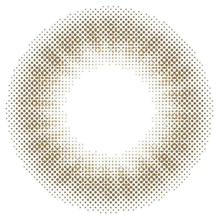 Design of the Topards 1-Day Garnet Brown (10pk) prescription coloured contact lens from Eyecandys on a white background, showing the fine pixel detail and enlarging limbal ring.