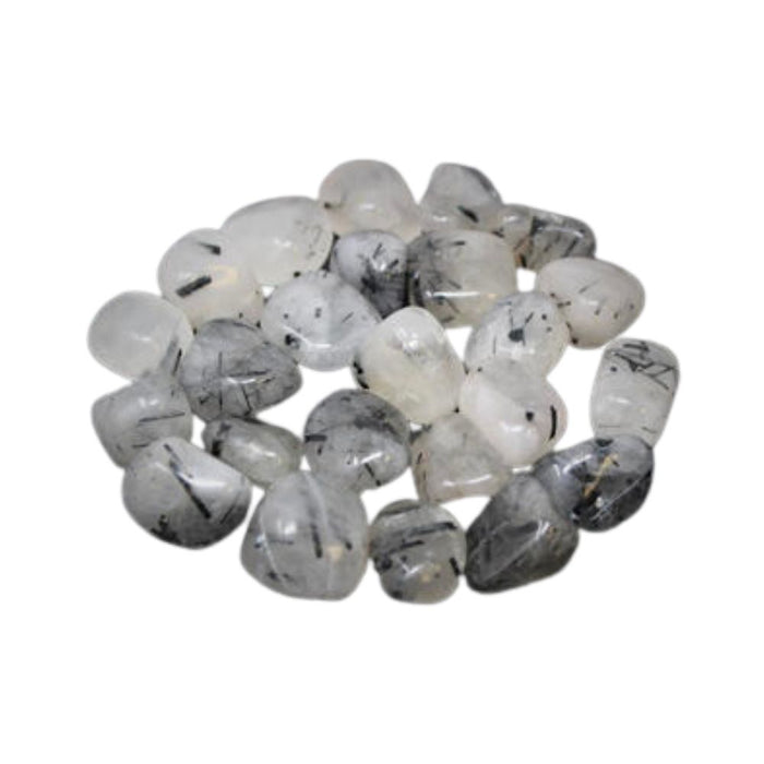 Tourmalinated Quartz Tumbles - earths elements