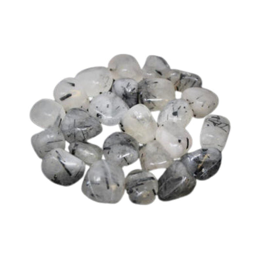Tourmalinated Quartz Tumbles - earths elements