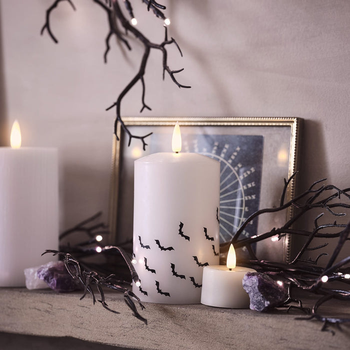TruGlow® Bat Design LED Pillar Candle Trio