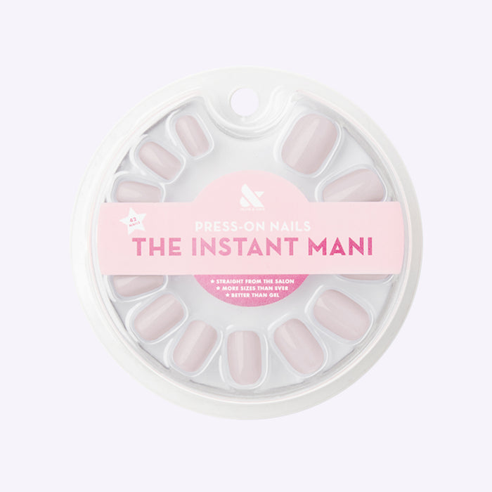 TT | Squoval | Extra Short almost-pastel lavender grey toned press-on nails for quick and easy at-home mani application