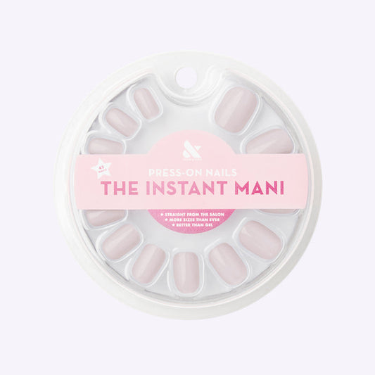 TT | Squoval | Extra Short almost-pastel lavender grey toned press-on nails for quick and easy at-home mani application