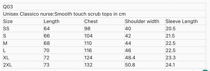 Unisex Japan Classico:Smooth touch scrub suit Tops