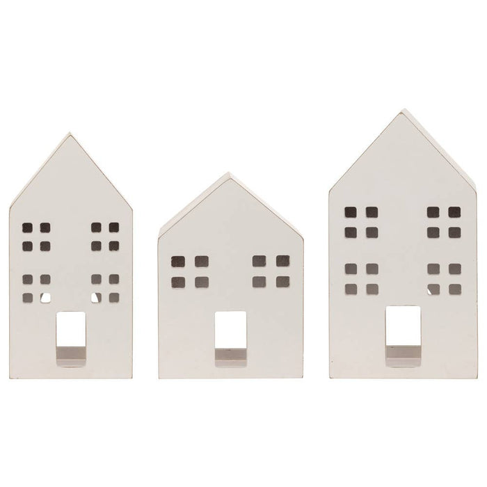 Winter White Houses Set of 3