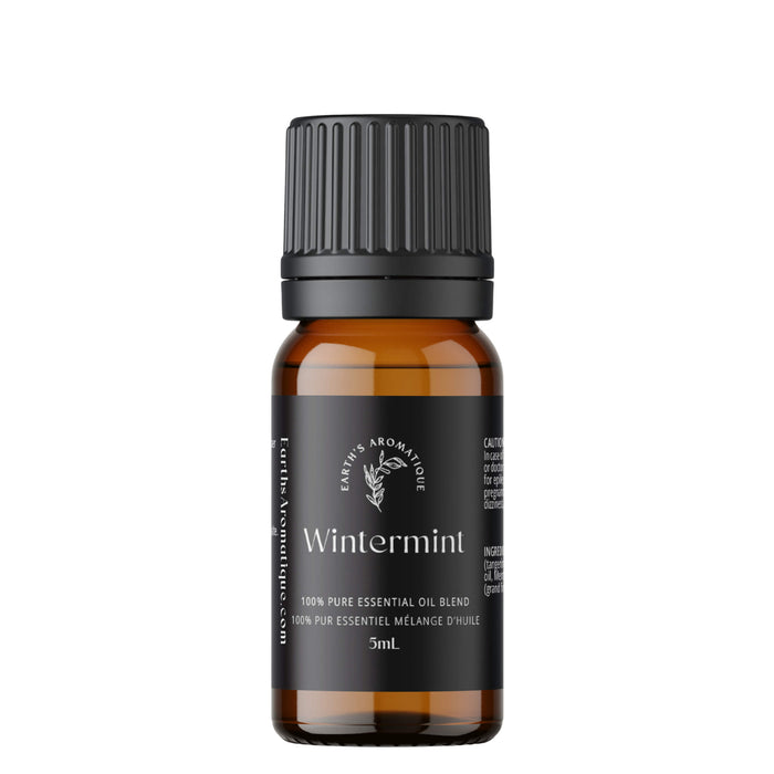 Bottle of Earth's Aromatique Wintermint Essential Oil Blend 5mL