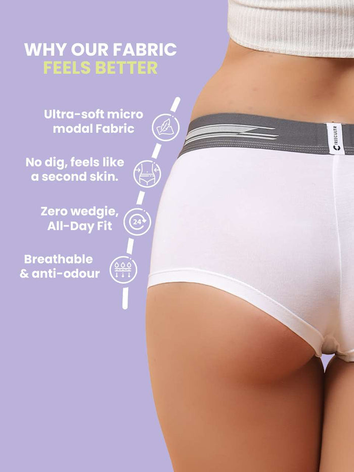 Women's Micro Modal Boxer Briefs (Pack of 6)