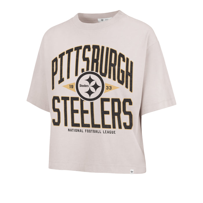 Women's Pittsburgh Steelers Windthrow Ravine Crop '47 Tee