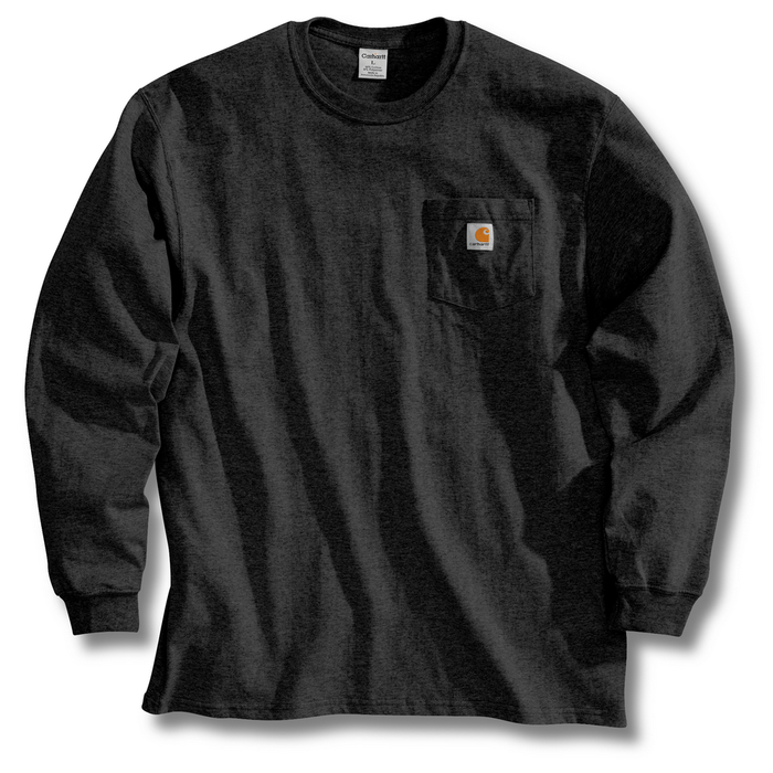 WORKWEAR POCKET LONG SLEEVE T-SHIRT - BLK-Black | Carhartt K126