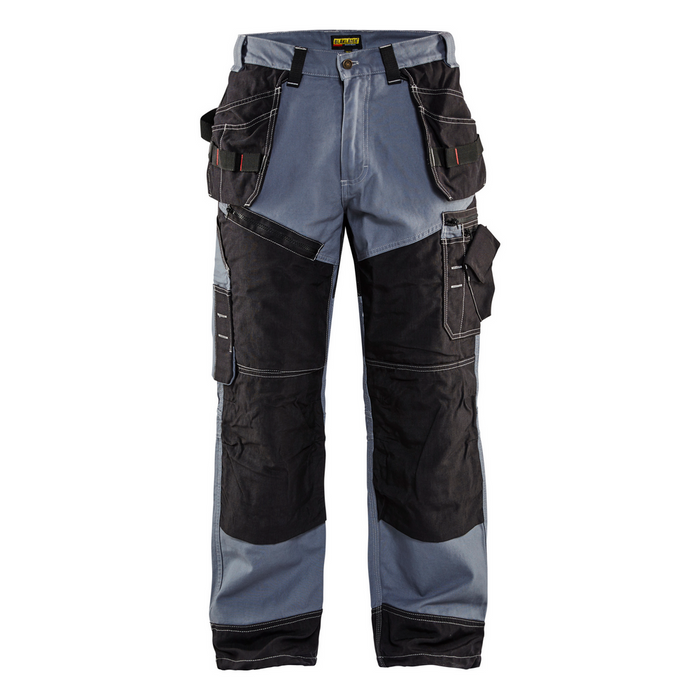 X1600 PANTS WITH KNEE POCKETS - 9499-Grey Black | Blaklader 16001370