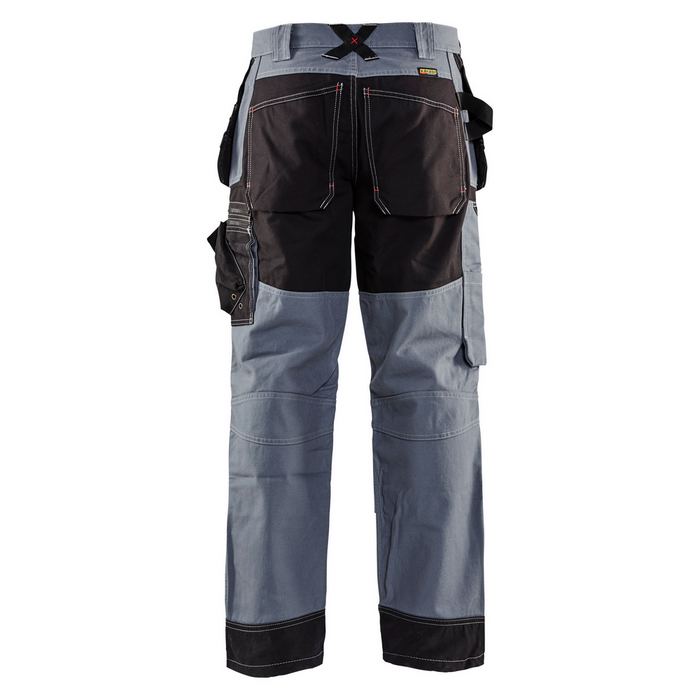 X1600 PANTS WITH KNEE POCKETS - 9499-Grey Black | Blaklader 16001370