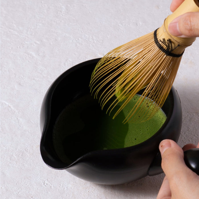 Yuzamashi Water Cooler / Matcha bowl [Black with red blur]